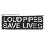 Hot Leathers Loud Pipes Save Lives 4″ x 2″ Patch PPL9055