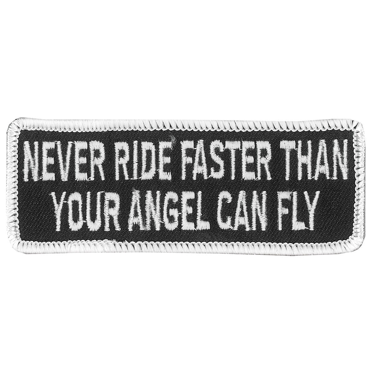 ppl9114-a01.jpg Hot Leathers PPL9114 Never Ride Faster 4″ x 2″ Patch - Image 1