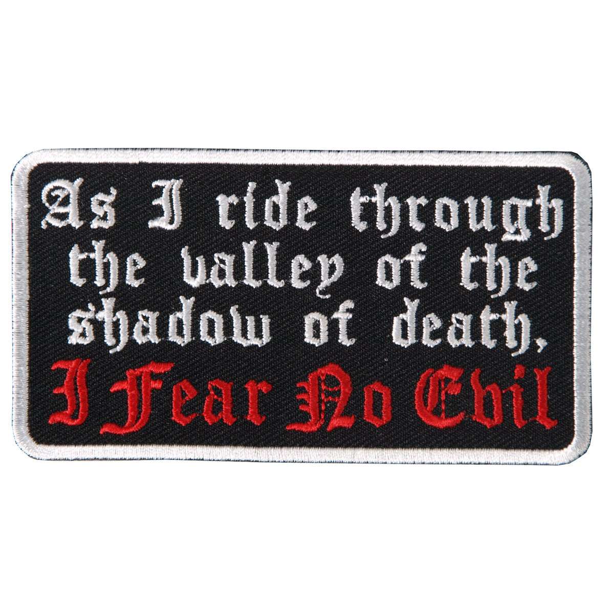 ppl9313-a01_20_1200x1200_5c98384a-094b-41f9-90e1-c5421c6b0352.jpg Hot Leathers Fear No Evil 4″ x 2″ Patch PPL9313 - Image 1