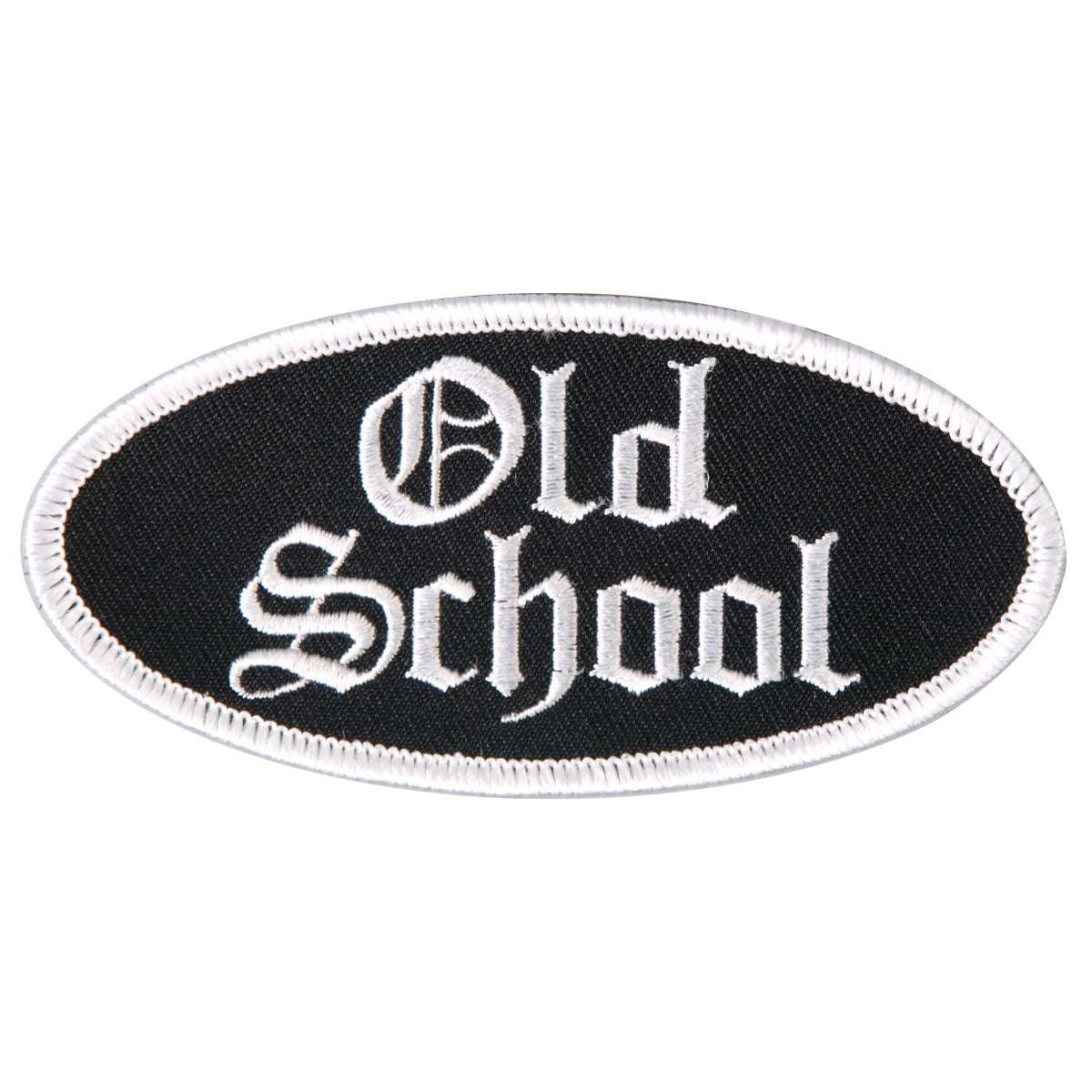 ppl9341-a01_20_1200x1200_92eb344b-633a-4f19-b84e-9f2c5fb70a30.jpg Hot Leathers Old School Oval 4″ x 2″ Patch PPL9341 - Image 1