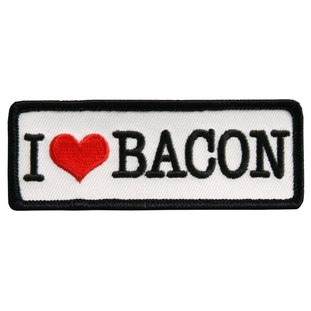 ppl9381-a01.jpg Hot Leathers PPL9381 I Love Bacon 4″ x 2″ Patch - Image 1