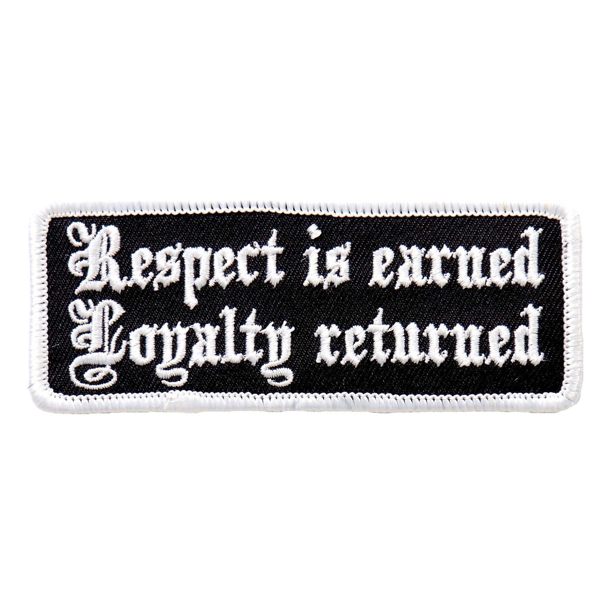 ppl9498-a01.jpg Hot Leathers PPL9498 Respect Is Earned 4″x1″ Patch - Image 1