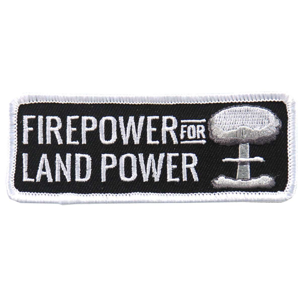 ppl9585-a01_20_1200x1200_6c3bbe8a-0db7-4414-ade5-5142fcfed77a.jpg Hot Leathers Firepower For Land 4″x2″ Patch PPL9585 - Image 1
