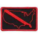 Hot Leathers  USA FALLEN FIREFIGHTER Patch PPL9624