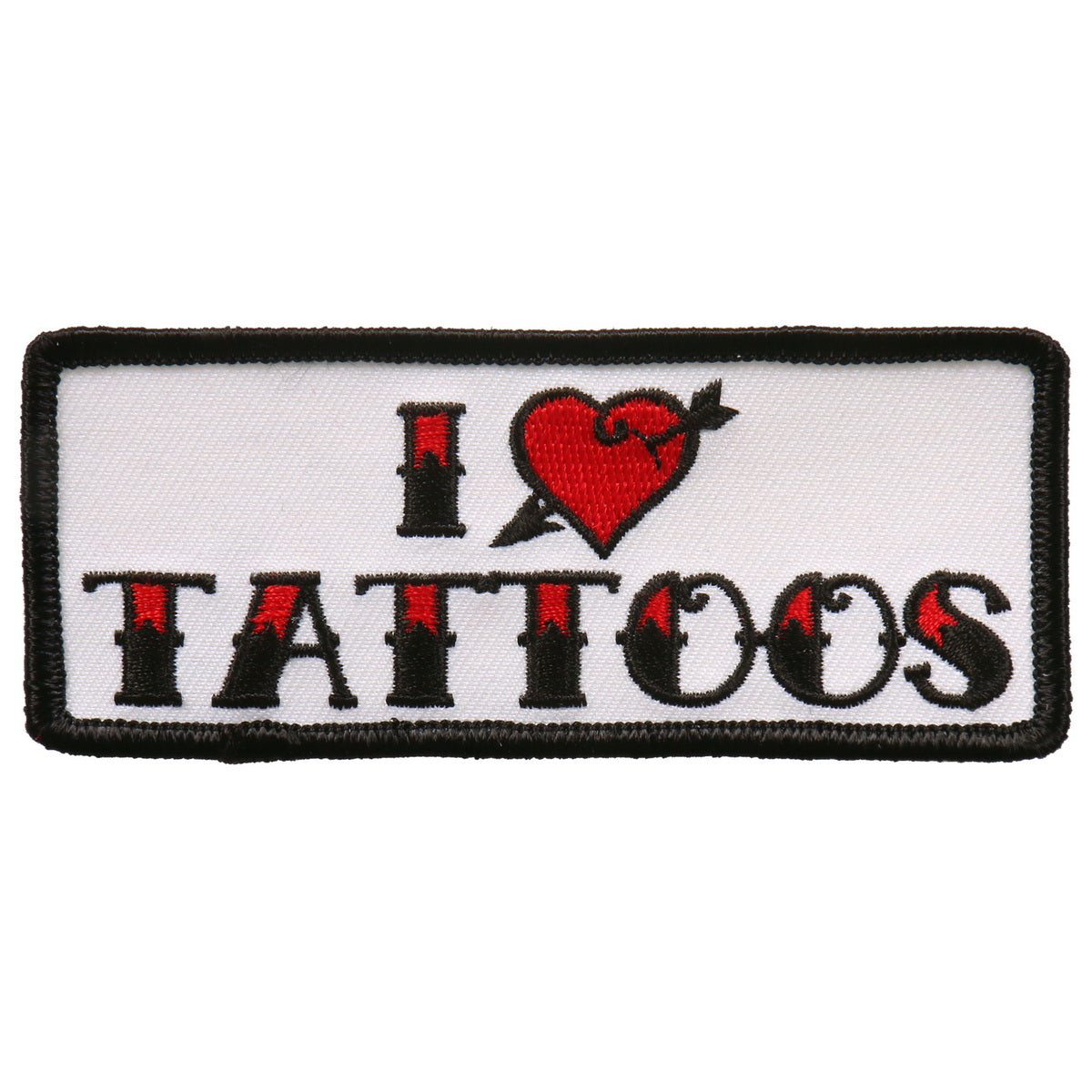 ppl9686-a01.jpg Hot Leathers PPL9686 I Heart Tattoos 4″x2″ Patch - Image 1