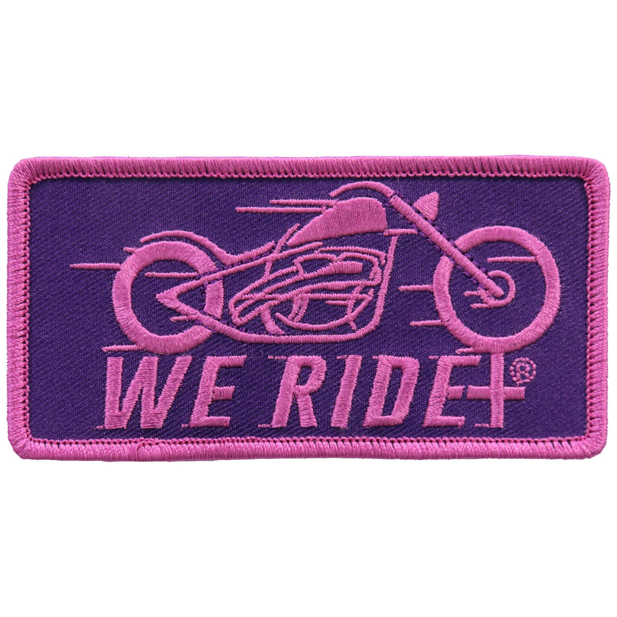 ppl9748-a01.jpg Hot Leathers PPL9748 4 Inch We Ride Pink Bike Patch - Image 1