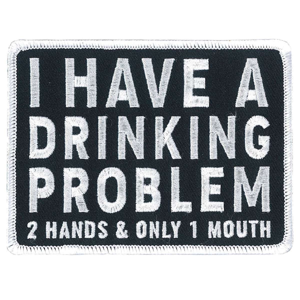 ppl9801-a01_20_1200x1200_4f520f62-7545-44f5-aef3-47935a4f1e3e.jpg Hot Leathers Drinking Problem Patch PPL9801 - Image 1