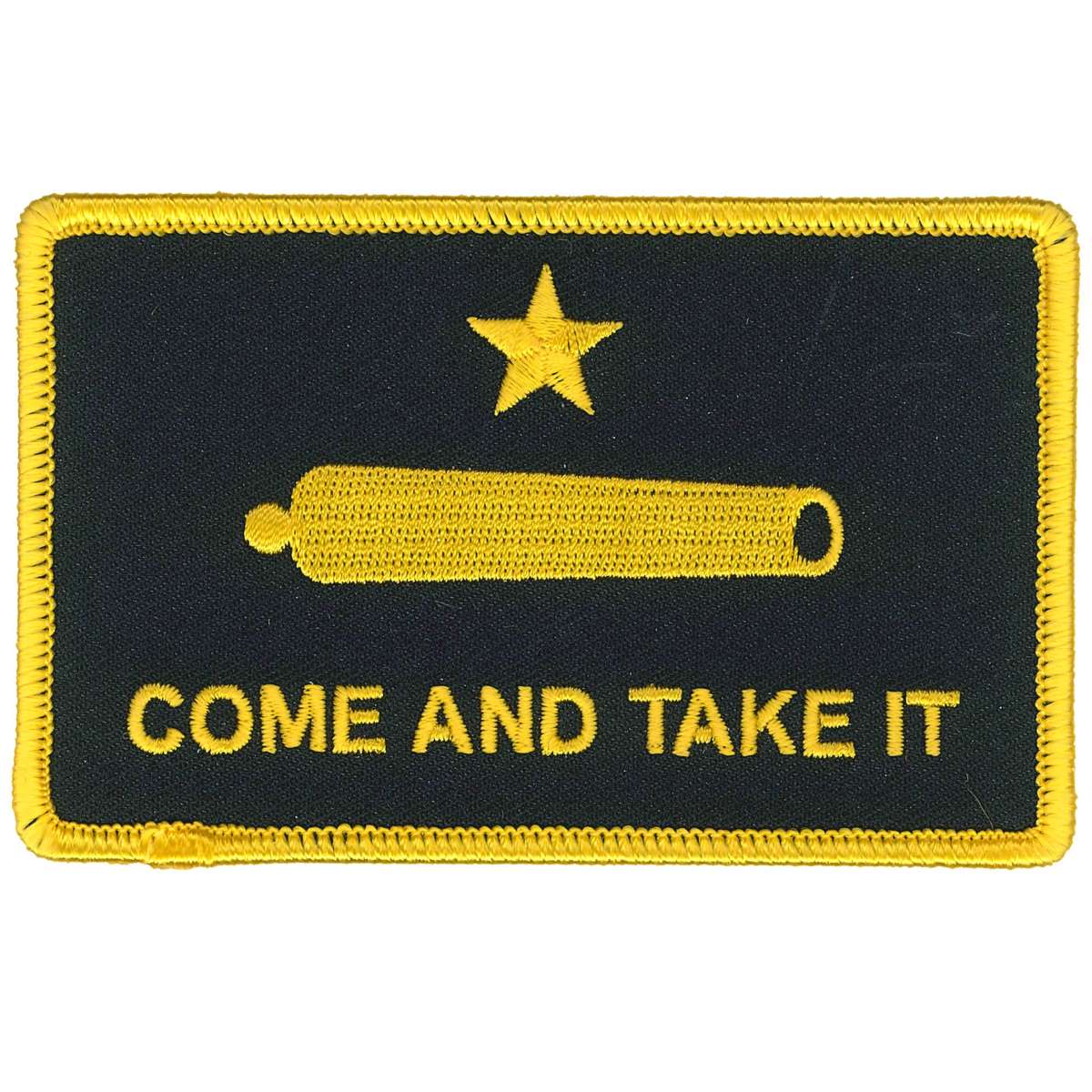 ppl9845-a01_20_1200x1200_f363ec7c-72d3-44be-890d-e7786aeef0ec.jpg Hot Leathers Yellow Come and Take it 4″ Patch PPL9845 - Image 1
