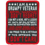 Hot Leathers I Am A Grumpy Veteran Patch PPL9914