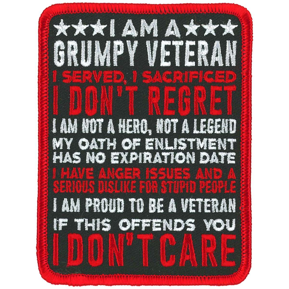 ppl9914-a01_20_1200x1200_753177dd-b206-41bf-bdbb-f58e17bed655.jpg Hot Leathers I Am A Grumpy Veteran Patch PPL9914 - Image 1