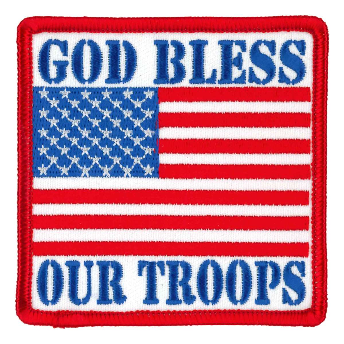 ppl9956-a01_20_1200x1200_ce994c5a-9837-4dc1-8c98-28ad844a830a.jpg Hot Leathers God Bless Our Troops Patch PPL9956 - Image 1