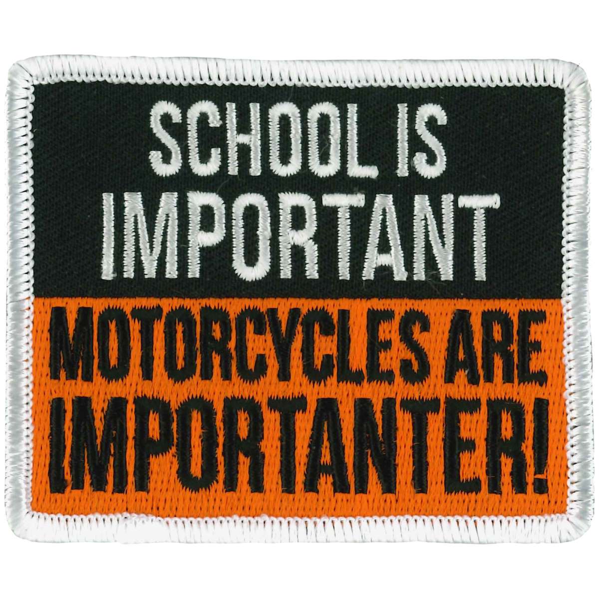 ppl9999-a01_20_1200x1200_8fc700e7-b687-4a0f-a859-6052b06048ed.jpg Hot Leathers School Is Important 3″ X 3″ Patch PPL9999 - Image 1