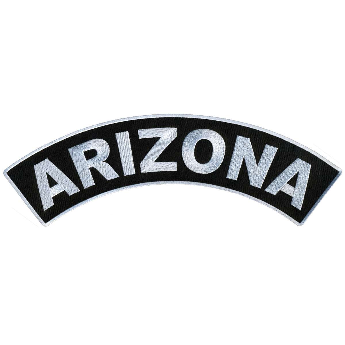 ppm4005-a01_20_1200x1200_2944f763-af79-440e-b7f5-2e3b2798b633.jpg Hot Leathers Arizona 12″ X 3″ Top Rocker Patch PPM4005 - Image 1