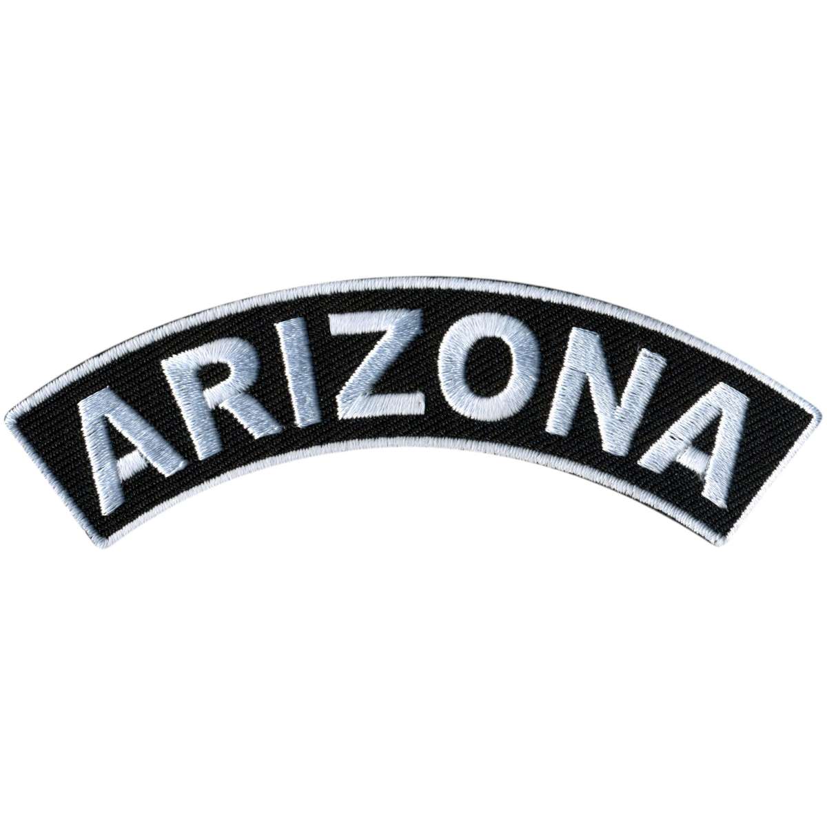 ppm4006-a01_20_1200x1200_fc518b1a-9ac0-4baf-9398-46fcf4920422.jpg Hot Leathers Arizona 4″ X 1″ Top Rocker Patch PPM4006 - Image 1