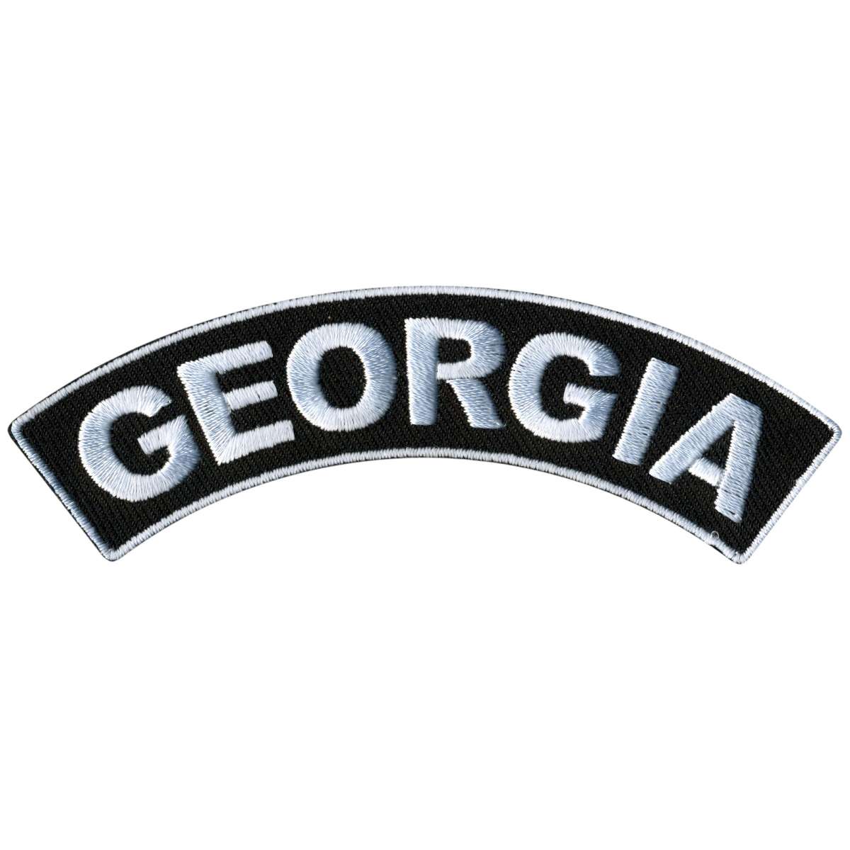 ppm4020-a01_20_1200x1200_7404e9cc-907b-45f1-a75c-330ecc640c19.jpg Hot Leathers Georgia 4″ X 1″ Top Rocker Patch PPM4020 - Image 1