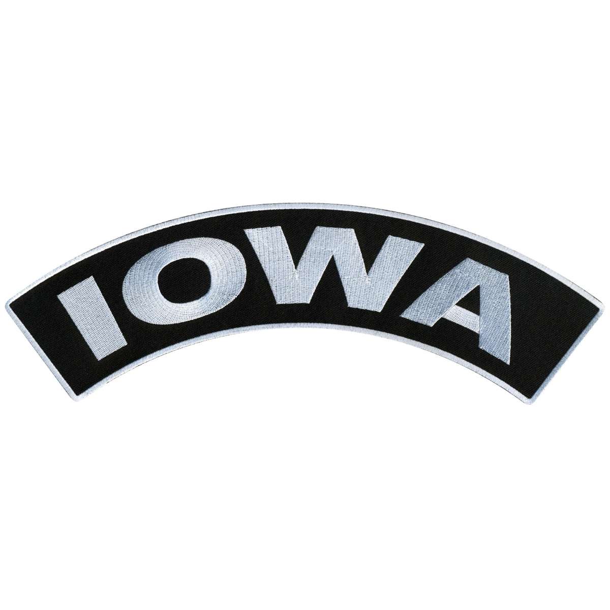 ppm4029-a01_20_1200x1200_ad1f7f74-0846-4bb5-a8eb-009e8fa27694.jpg Hot Leathers Iowa 12″ X 3″ Top Rocker Patch PPM4029 - Image 1