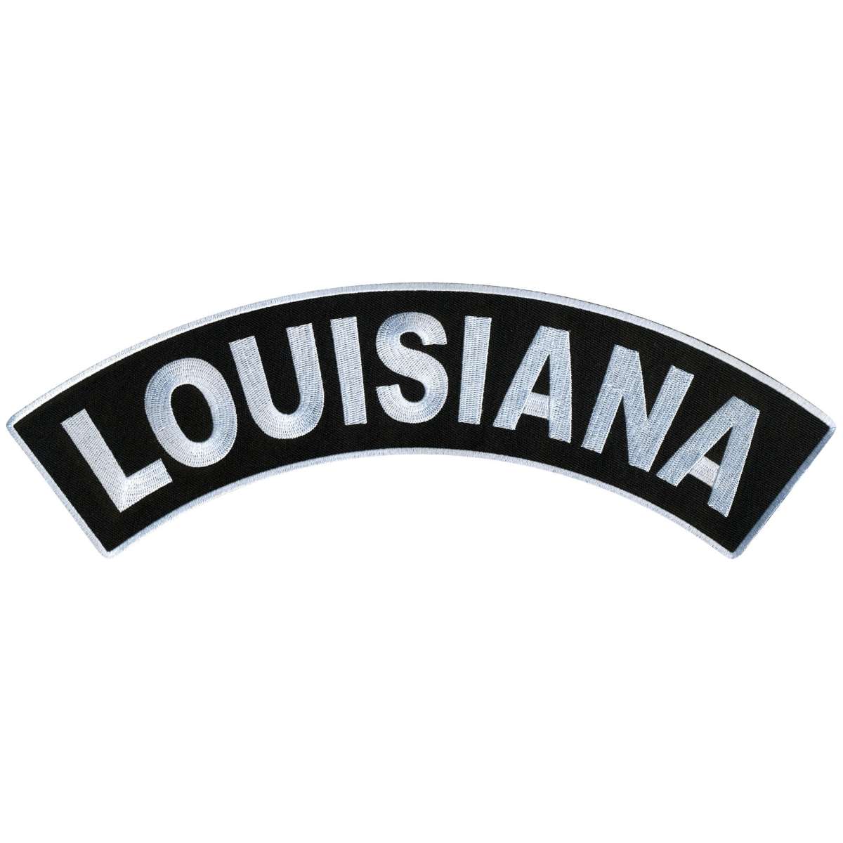 ppm4035-a01_20_1200x1200_804a29d4-dabe-42f9-8bff-5d9dd80afb03.jpg Hot Leathers Louisiana 12″ X 3″ Top Rocker Patch PPM4035 - Image 1