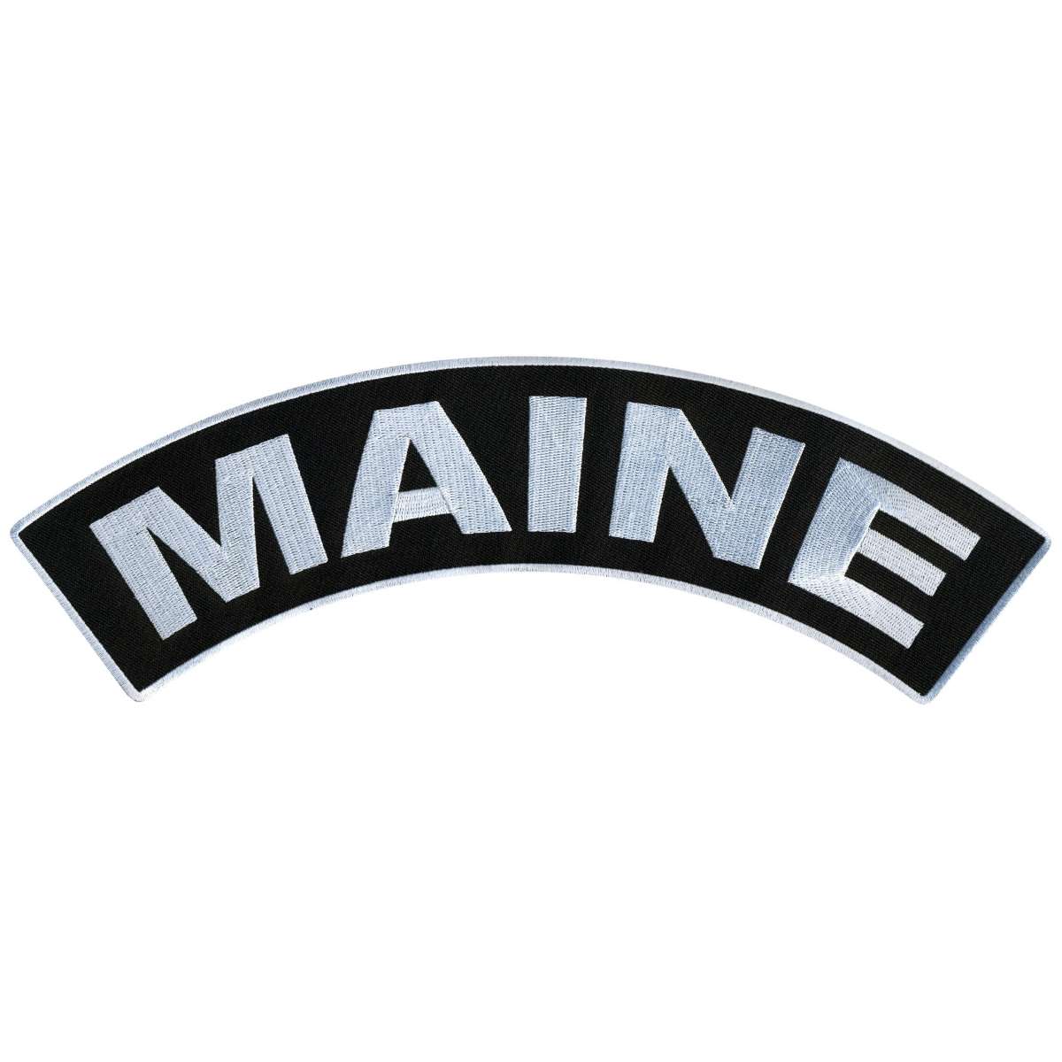 ppm4037-a01_20_1200x1200_aa44a78a-4893-4798-81da-6365f1f376d8.jpg Hot Leathers Maine 12″ X 3″ Top Rocker Patch PPM4037 - Image 1
