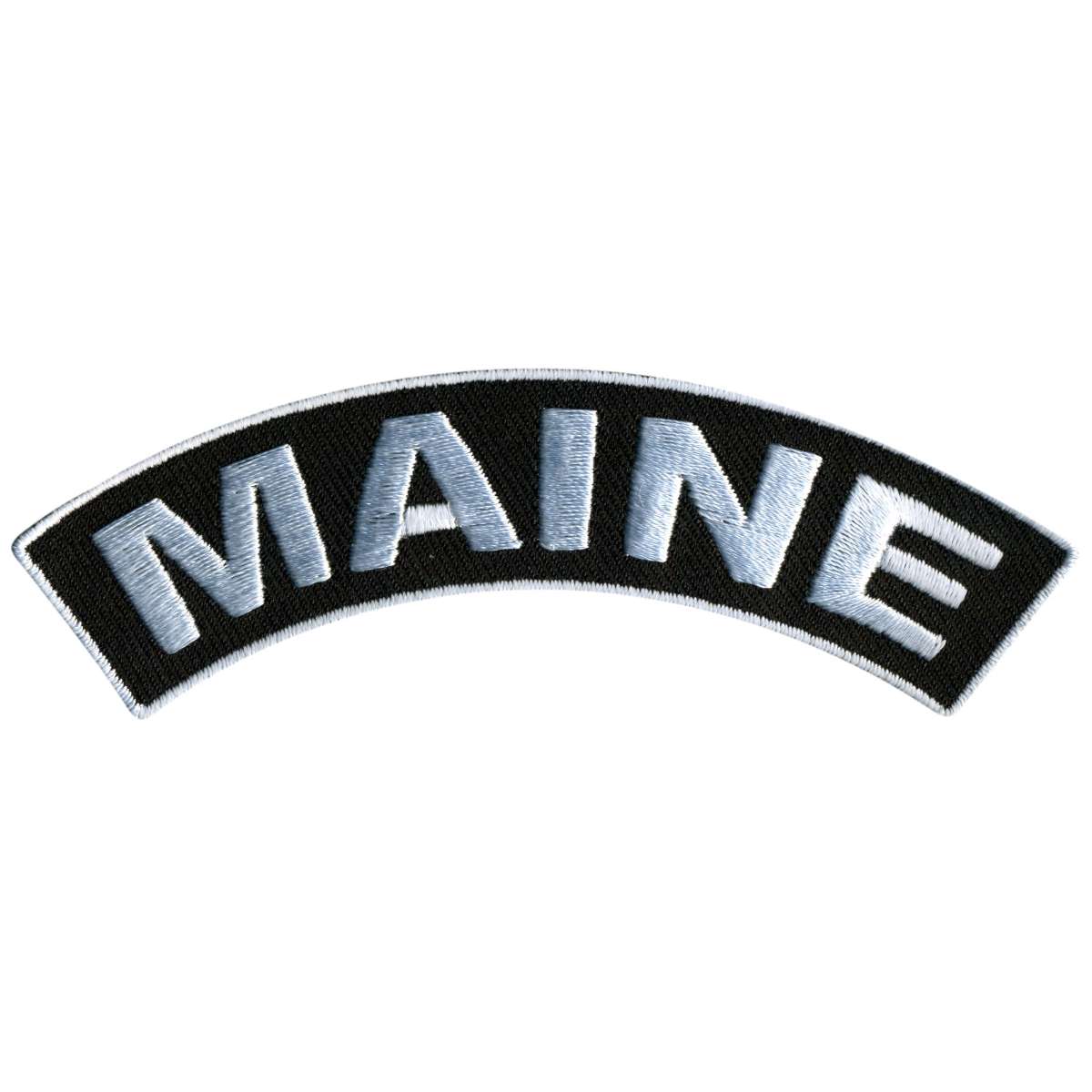 ppm4038-a01_20_1200x1200_79fb8e67-0185-46ad-9749-bdfced037a36.jpg Hot Leathers Maine 4″ X 1″ Top Rocker Patch PPM4038 - Image 1