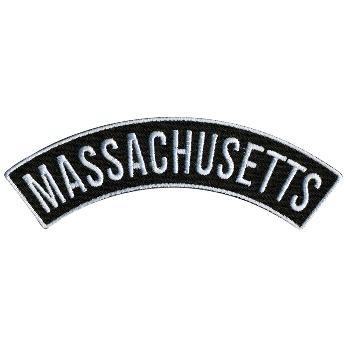 ppm4042-a01_20_1200x1200_ece55155-6b8d-4c97-b40b-736f68d100e2.jpg Hot Leathers Massachusetts 4″ X 1″ Top Rocker Patch PPM4042 - Image 1