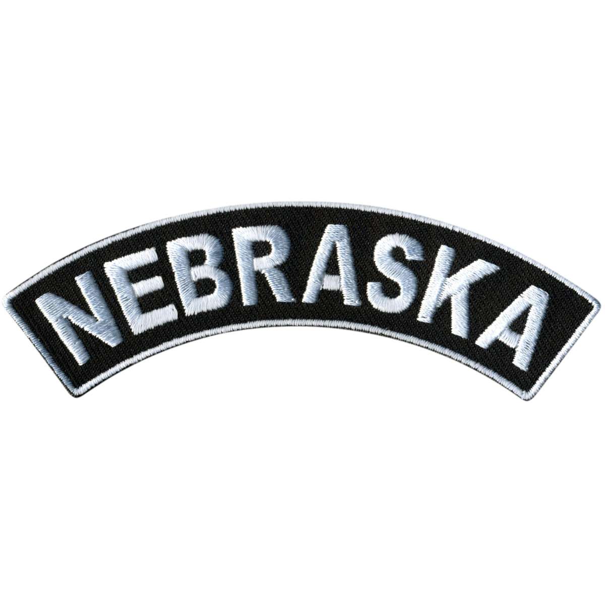 ppm4054-a01_20_1200x1200_32431cf3-c0be-4223-8914-2251c0e07011.jpg Hot Leathers Nebraska 4″ X 1″ Top Rocker Patch PPM4054 - Image 1
