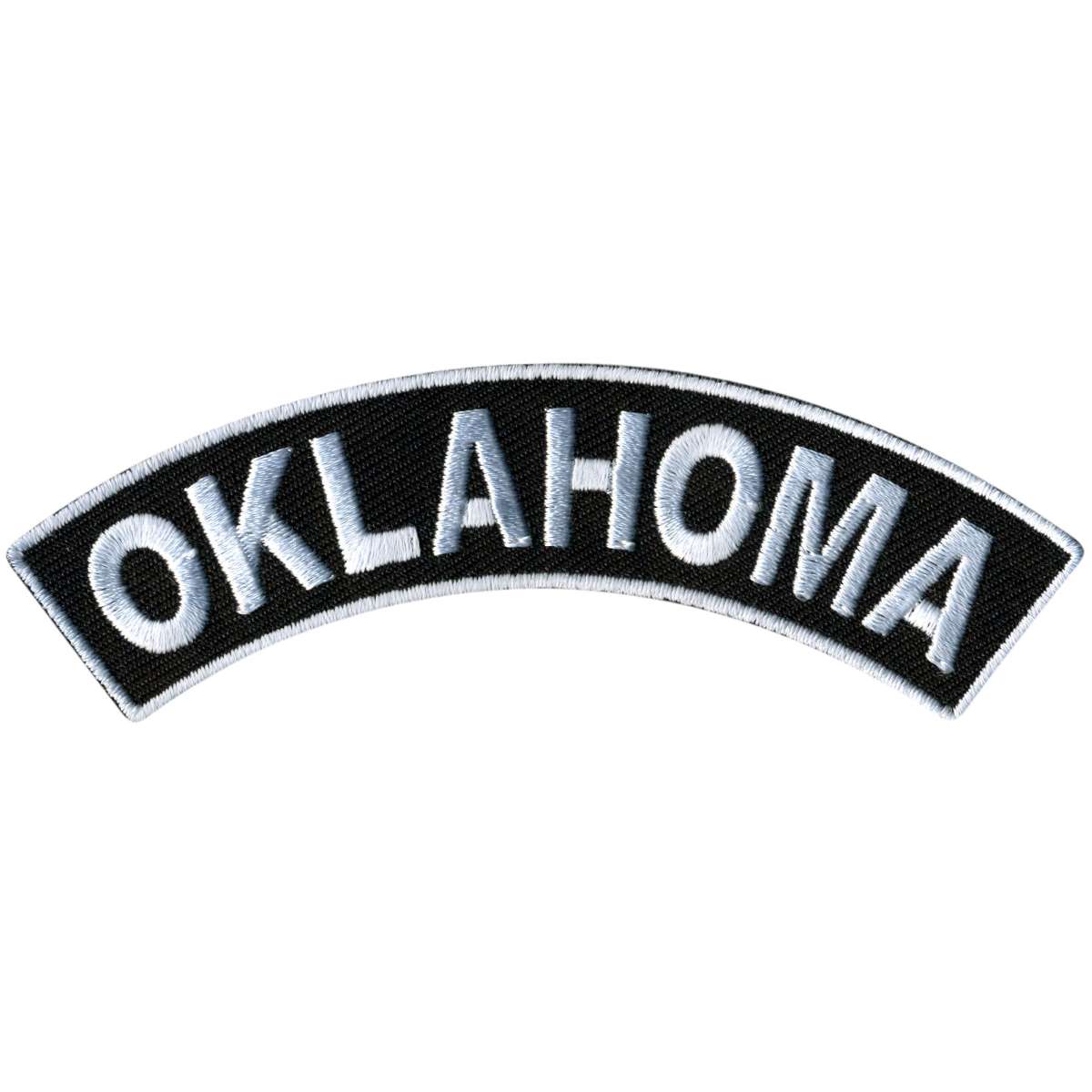 ppm4072-a01_20_1200x1200_89e6b236-05ff-466e-92dc-7d756b3715ff.jpg Hot Leathers Oklahoma 4″ X 1″ Top Rocker Patch PPM4072 - Image 1