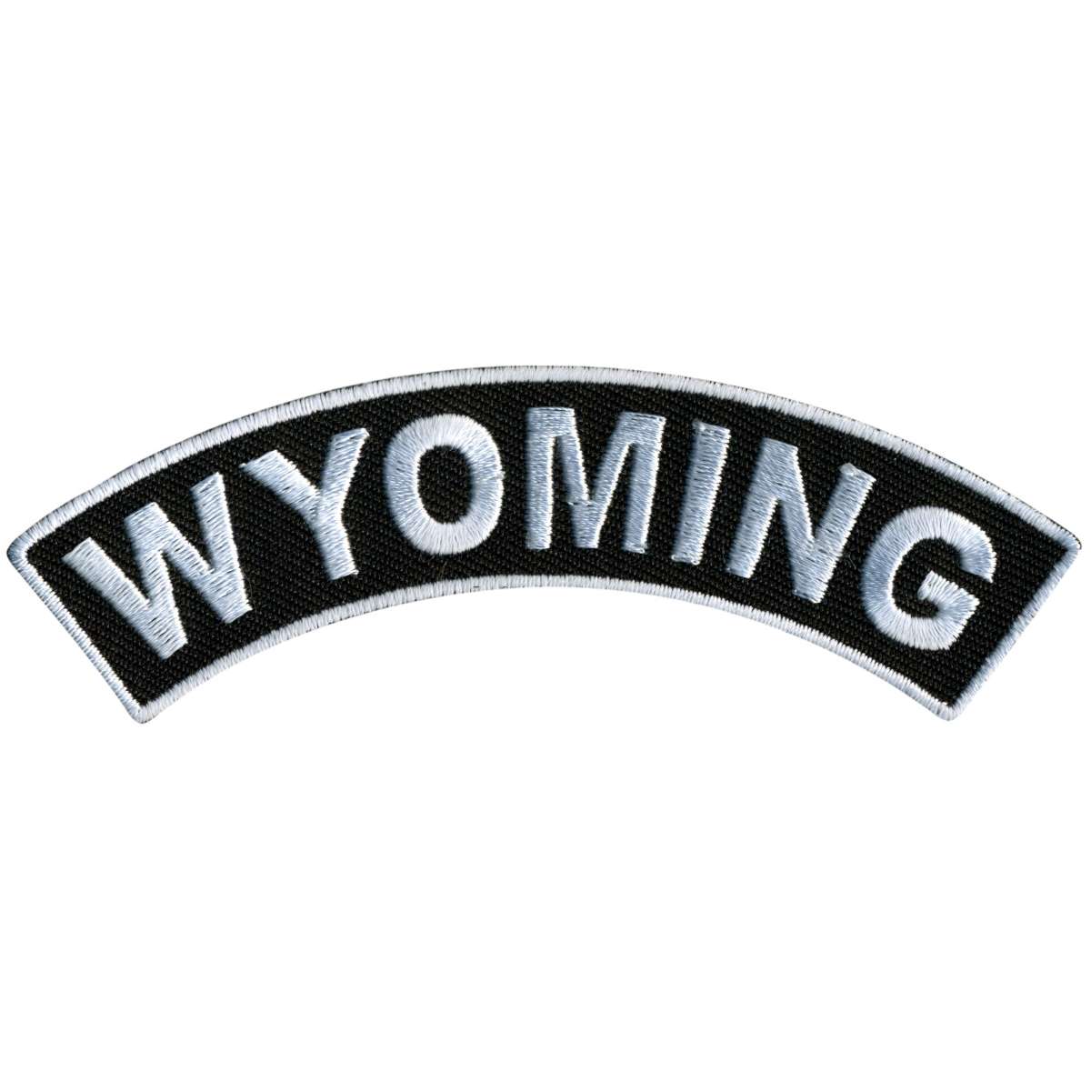 ppm4100-a01_20_1200x1200_fca5e4f9-17ff-4d3f-8279-568caa38d6ad.jpg Hot Leathers Wyoming 4″ X 1″ Top Rocker Patch PPM4100 - Image 1