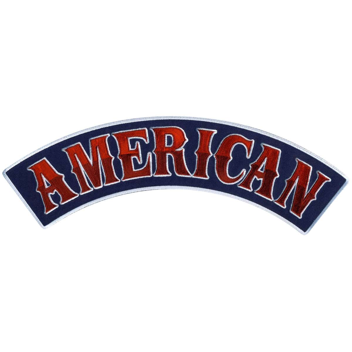 ppm4107-a01_20_1200x1200_cad95f35-8bd8-4032-a5d3-4e664ca49531.jpg Hot Leathers American 12″ X 3″ Top Rocker Patch PPM4107 - Image 1