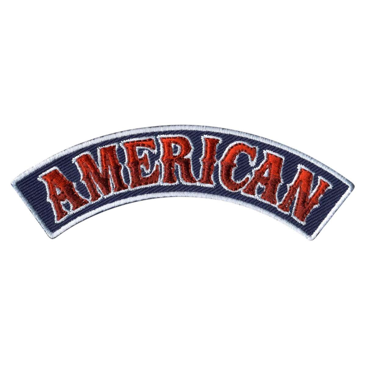 ppm4108-a01_20_1200x1200_11c1c87e-643c-4ac7-ae50-d1b9f3973c1d.jpg Hot Leathers American 4″ X 1″ Top Rocker Patch PPM4108 - Image 1
