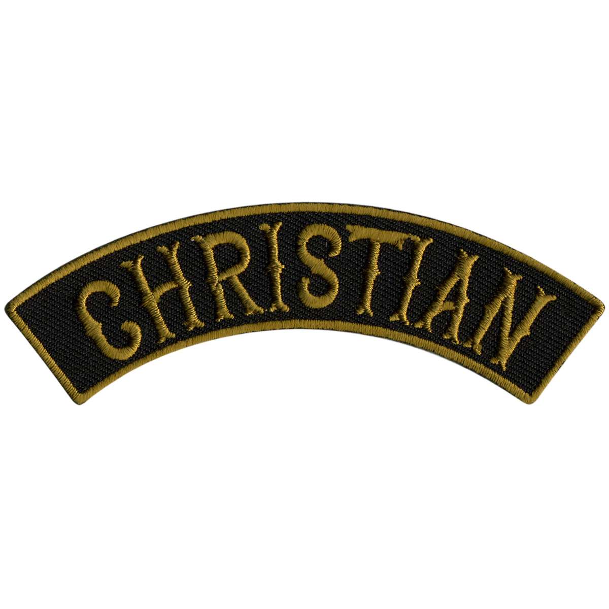 ppm4124-a01_20_1200x1200_fc51a9e6-208e-438d-bbf7-ecbcd3722c1f.jpg Hot Leathers Christian 4″ X 1″ Top Rocker Patch PPM4124 - Image 1