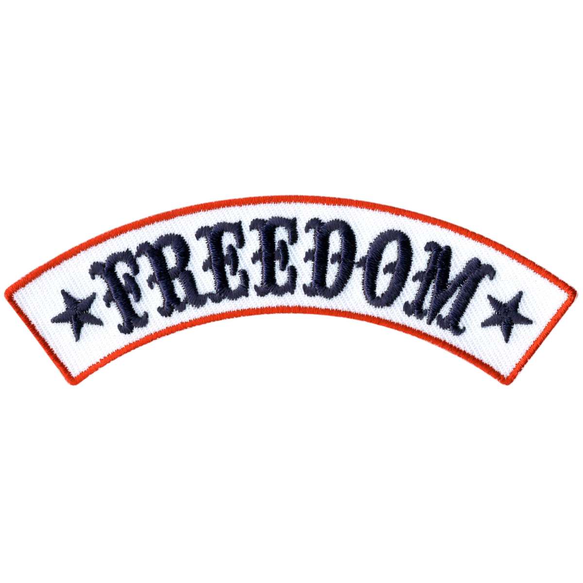 ppm4134-a01_20_1200x1200_83ec6db0-2d54-4b98-8194-067f6adc5a81.jpg Hot Leathers Freedom 12″ X 3″ Top Rocker Patch PPM4133 - Image 1