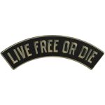 Hot Leathers Live Free Or Die 12″ X 3″ Top Rocker Patch PPM4139