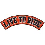 Hot Leathers Live To Ride 12″ X 3″ Top Rocker Patch PPM4141