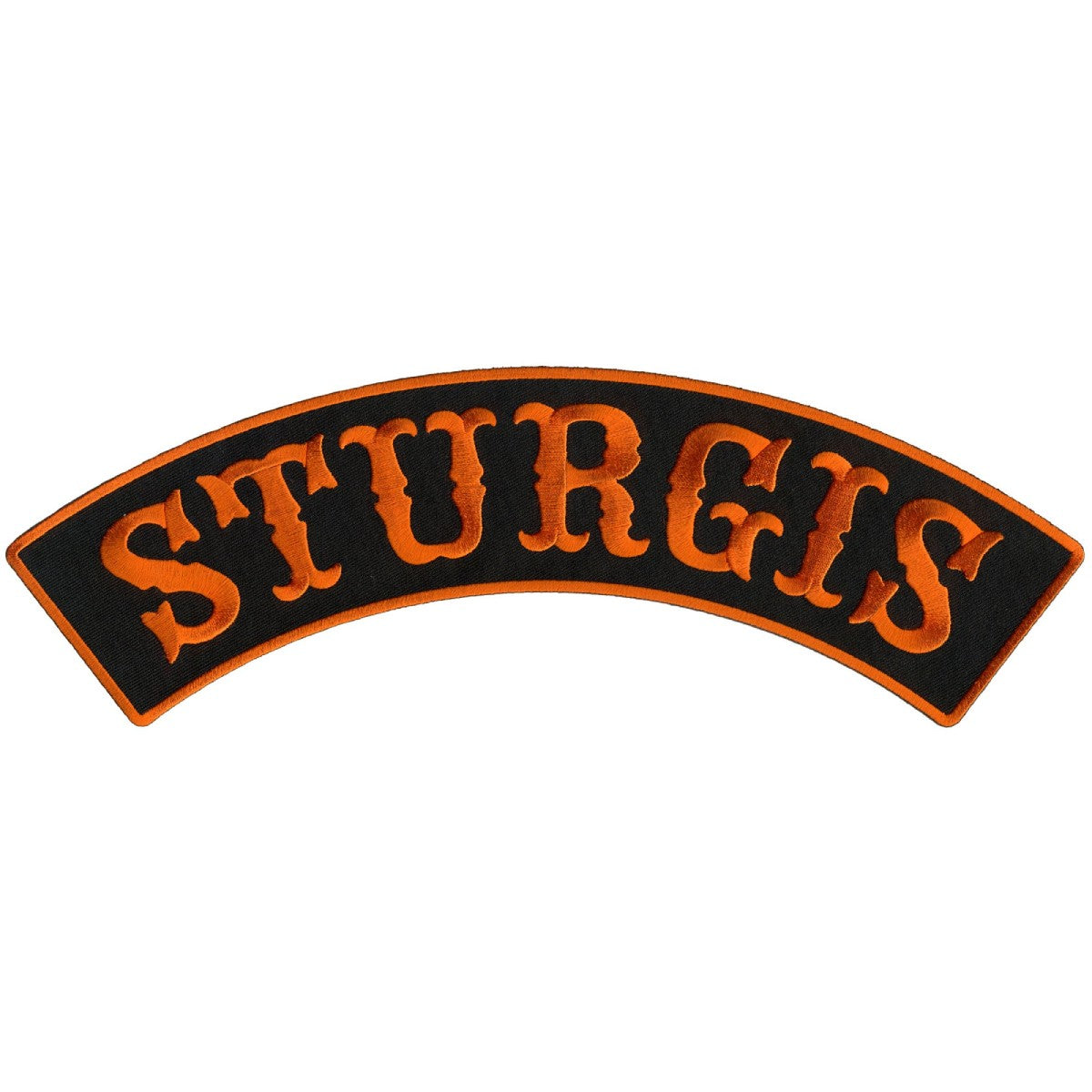 ppm4155-a01.jpg Hot Leathers PPM4155 Sturgis 12″ X 3″ Top Rocker Patch - Image 1