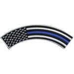 Hot Leathers Thin Blue Line 4″ X 1″ Top Rocker Patch PPM4158