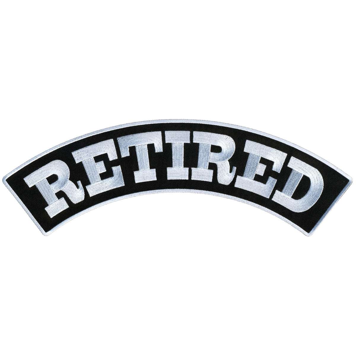ppm4175-a01_20_1200x1200_dfc4aa4e-2ee4-412c-8d96-9603185e87ee.jpg Hot Leathers Retired 12″ X 3″ Top Rocker Patch PPM4175 - Image 1