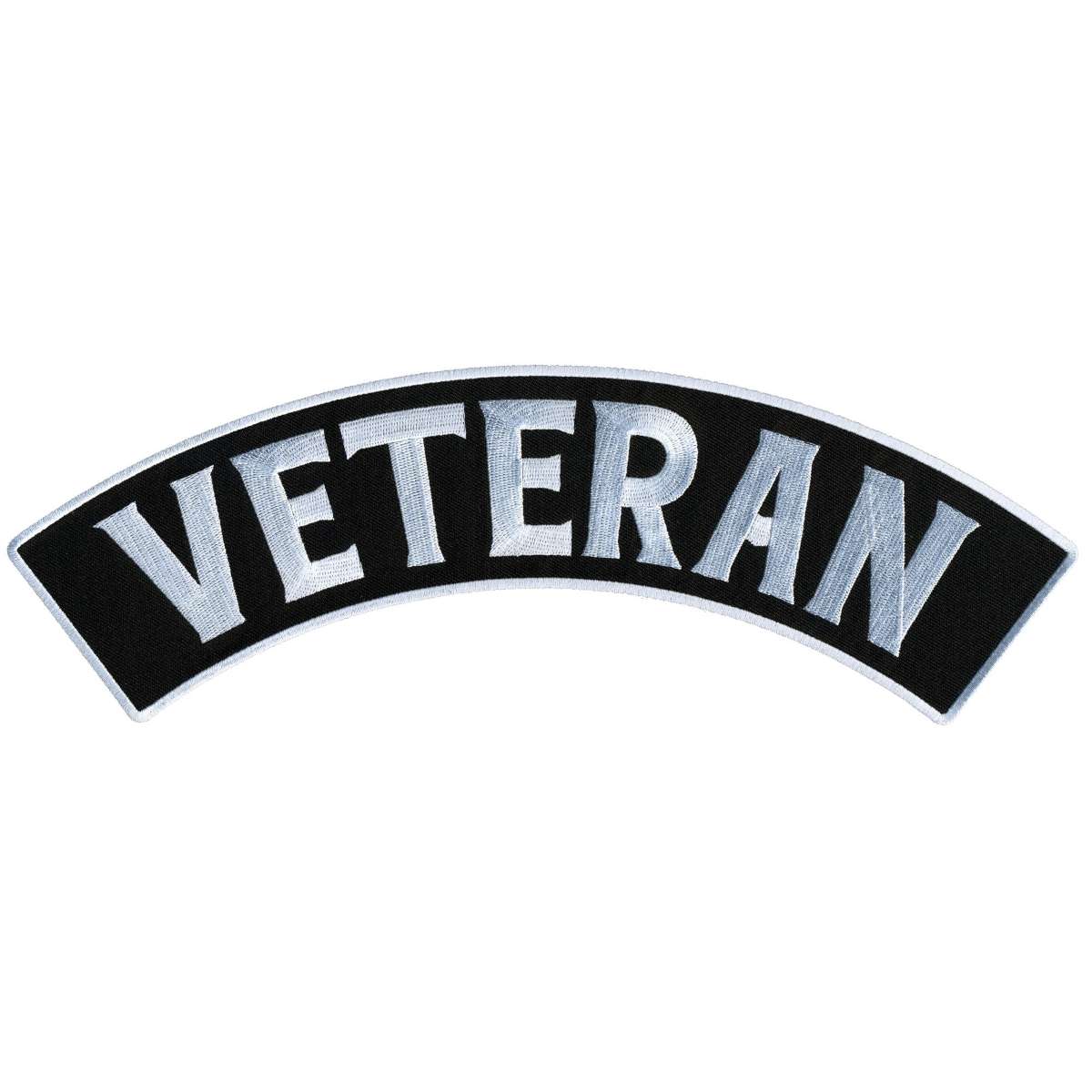 ppm4177-a01_20_1200x1200_46abba75-a978-42be-ae8c-c362009f96db.jpg Hot Leathers Veteran 12″ X 3″ Top Rocker Patch PPM4177 - Image 1