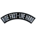 Hot Leathers Ride Fast – Live Hard 12″ X 3″ Top Rocker Patch PPM4203
