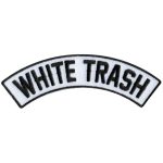 Hot Leathers White Trash 4″ X 1″ Top Rocker Patch PPM4210