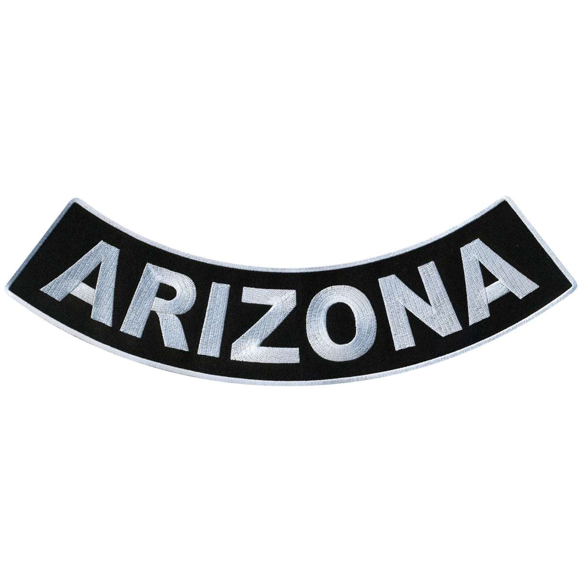ppm5005-a01_20_1200x1200_f18e379d-99af-434e-9b40-54ffd9959e81.jpg Hot Leathers Arizona 12″ X 3″ Bottom Rocker Patch PPM5005 - Image 1