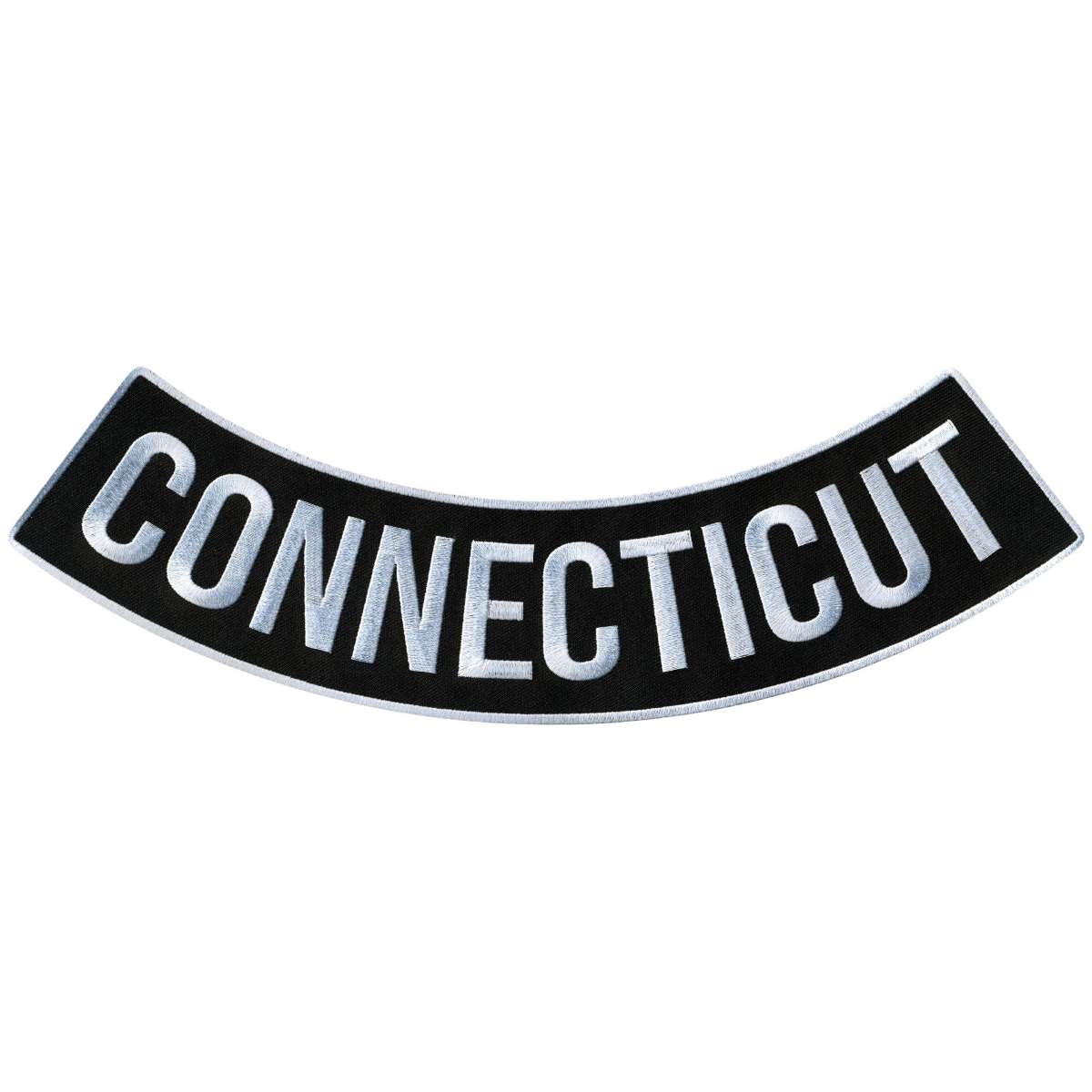 ppm5013-a01_20_1200x1200_8022efc0-1795-45a0-bbe2-ef7c14b140d9.jpg Hot Leathers Connecticut 12″ X 3″ Bottom Rocker Patch PPM5013 - Image 1