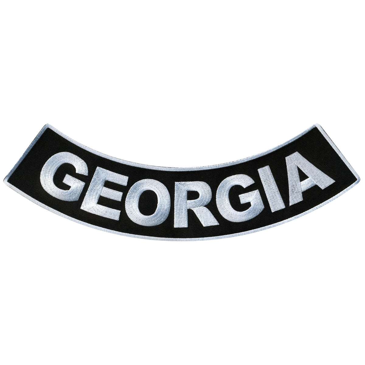 ppm5019-a01_20_1200x1200_9c385be6-4128-48fc-93a3-6cb58baebc19.jpg Hot Leathers Georgia 12″ X 3″ Bottom Rocker Patch PPM5019 - Image 1