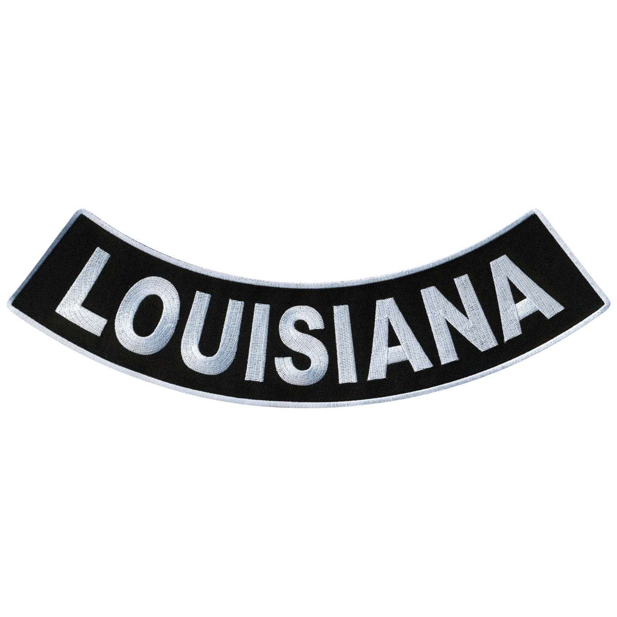 ppm5035-a01_20_1200x1200_cf541d2b-24ae-4472-9709-44a5035d6dcc.jpg Hot Leathers Louisiana 12″ X 3″ Bottom Rocker Patch PPM5035 - Image 1