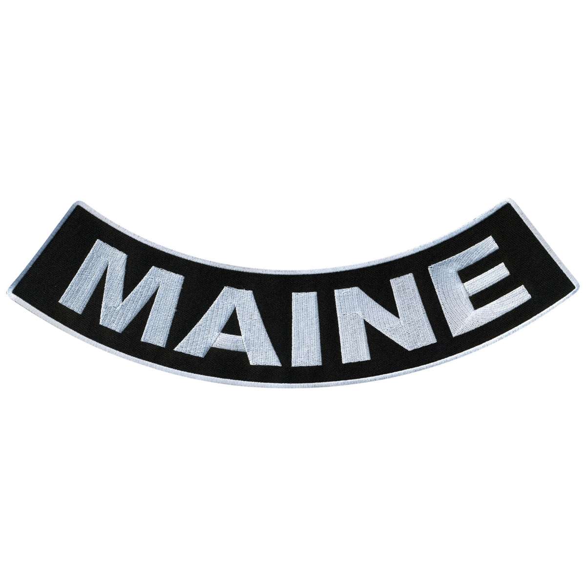 ppm5037-a01_20_1200x1200_c394d07b-2727-4b7b-a8dd-6887f54ad44a.jpg Hot Leathers Maine 12″ X 3″ Bottom Rocker Patch PPM5037 - Image 1