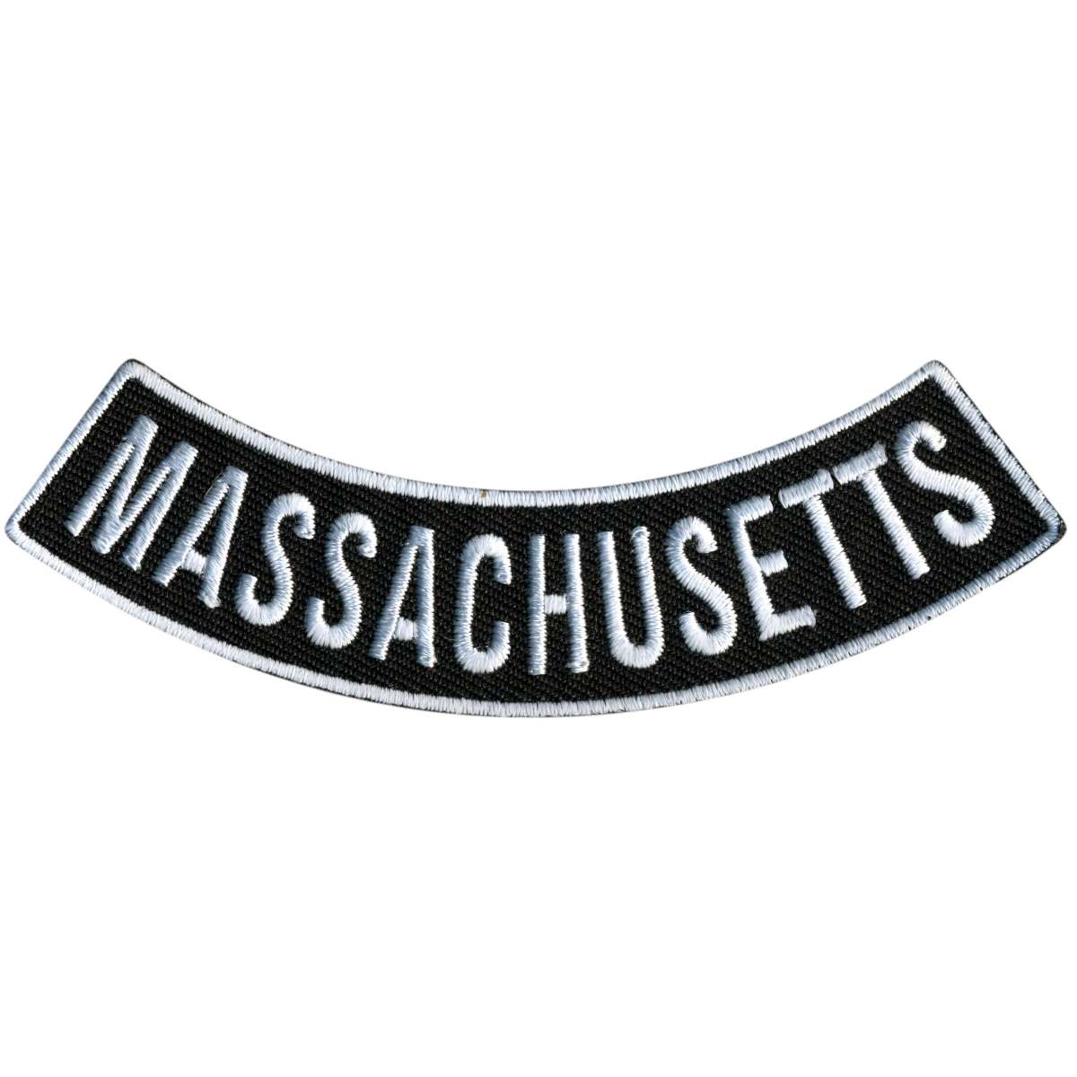 ppm5042-a01_20_1200x1200_46be69ec-d415-4598-b4fa-3190834d2e1a.jpg Hot Leathers Massachusetts 4″ X 1″ Bottom Rocker Patch PPM5042 - Image 1