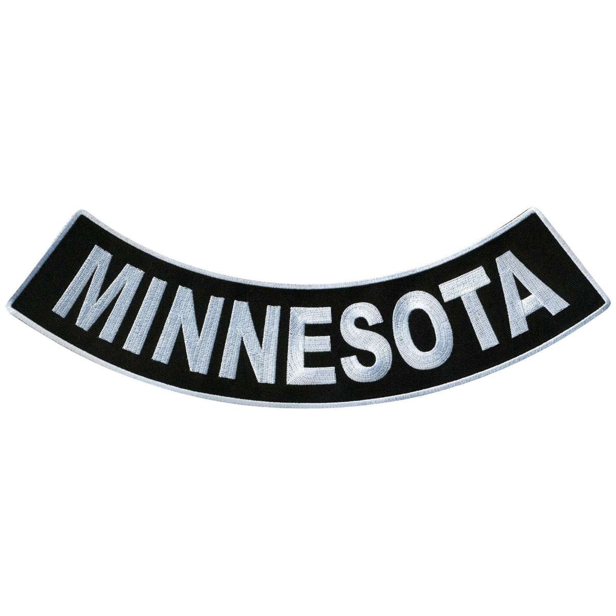 ppm5045-a01_20_1200x1200_b4dd5858-0c7d-4b49-8a47-0e03eaa15b65.jpg Hot Leathers Minnesota 12″ X 3″ Bottom Rocker Patch PPM5045 - Image 1