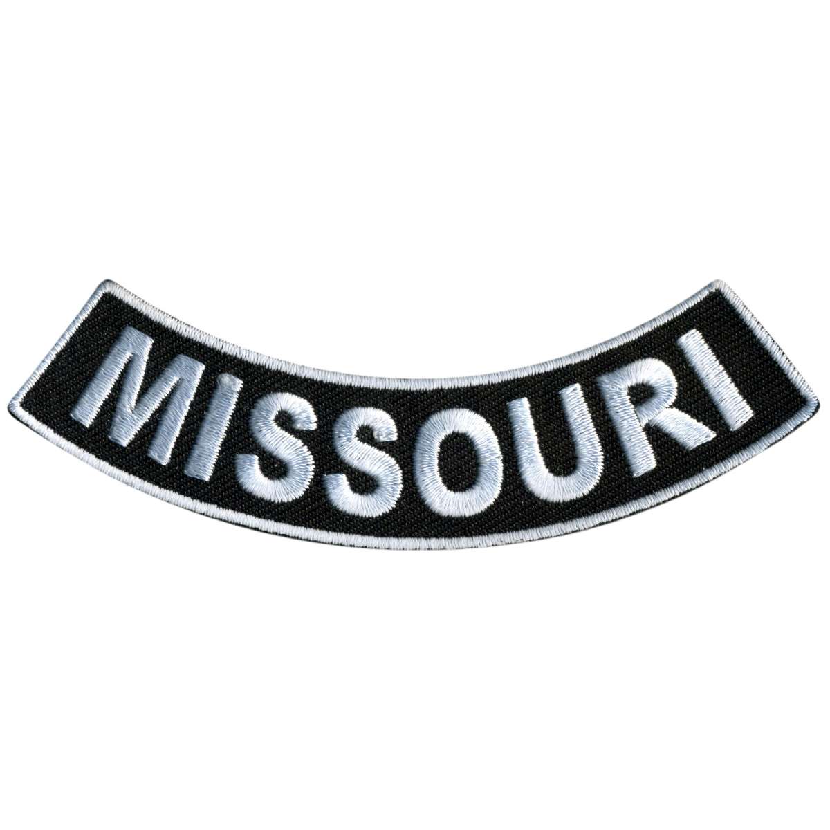 ppm5050-a01_20_1200x1200_f586da0b-0402-4880-9cf2-3349da5659f4.jpg Hot Leathers Missouri 4″ X 1″ Bottom Rocker Patch PPM5050 - Image 1