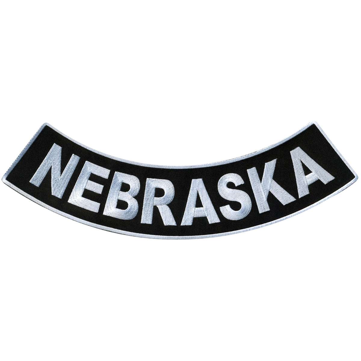 ppm5053-a01_20_1200x1200_022e5b62-a112-45bd-8947-918985a82acf.jpg Hot Leathers Nebraska 12″ X 3″ Bottom Rocker Patch PPM5053 - Image 1