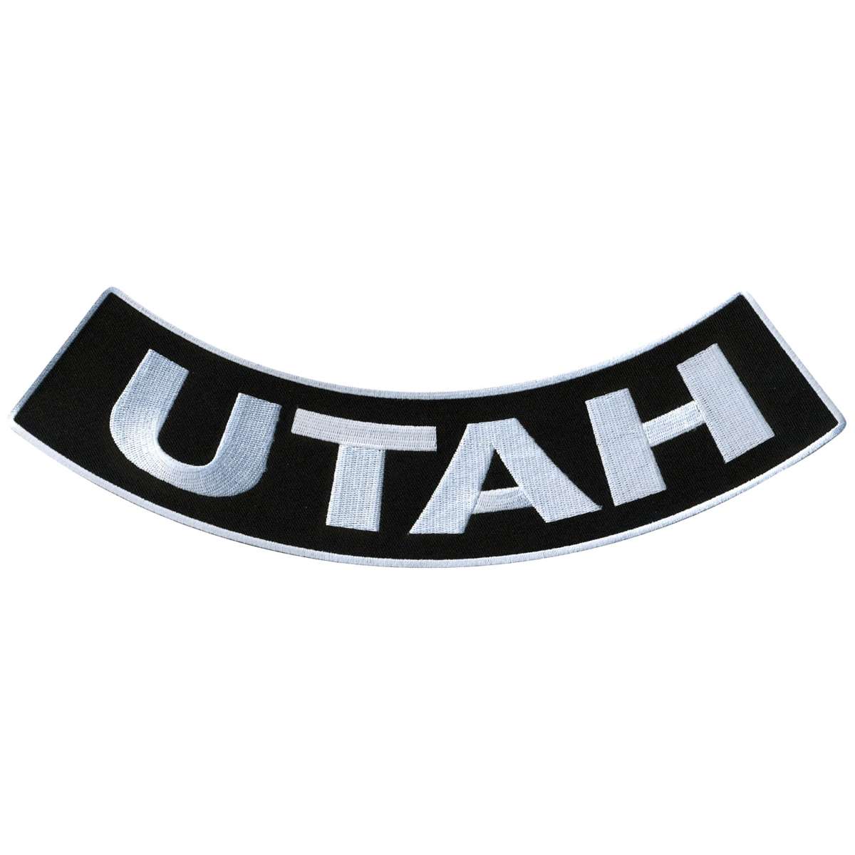 ppm5087-a01_20_1200x1200_f8c1b644-35aa-4c58-a405-6bada37bf7cf.jpg Hot Leathers Utah 12″ X 3″ Bottom Rocker Patch PPM5087 - Image 1