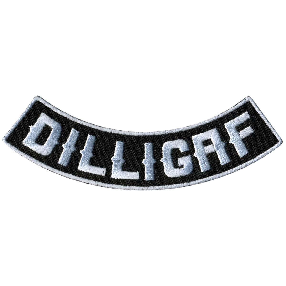 ppm5126-a01_20_1200x1200_ea90edfc-fdb6-4c2d-97b6-55e05e51e3ad.jpg Hot Leathers DILLIGAF 4″ X 1″ Bottom Rocker Patch PPM5126 - Image 1